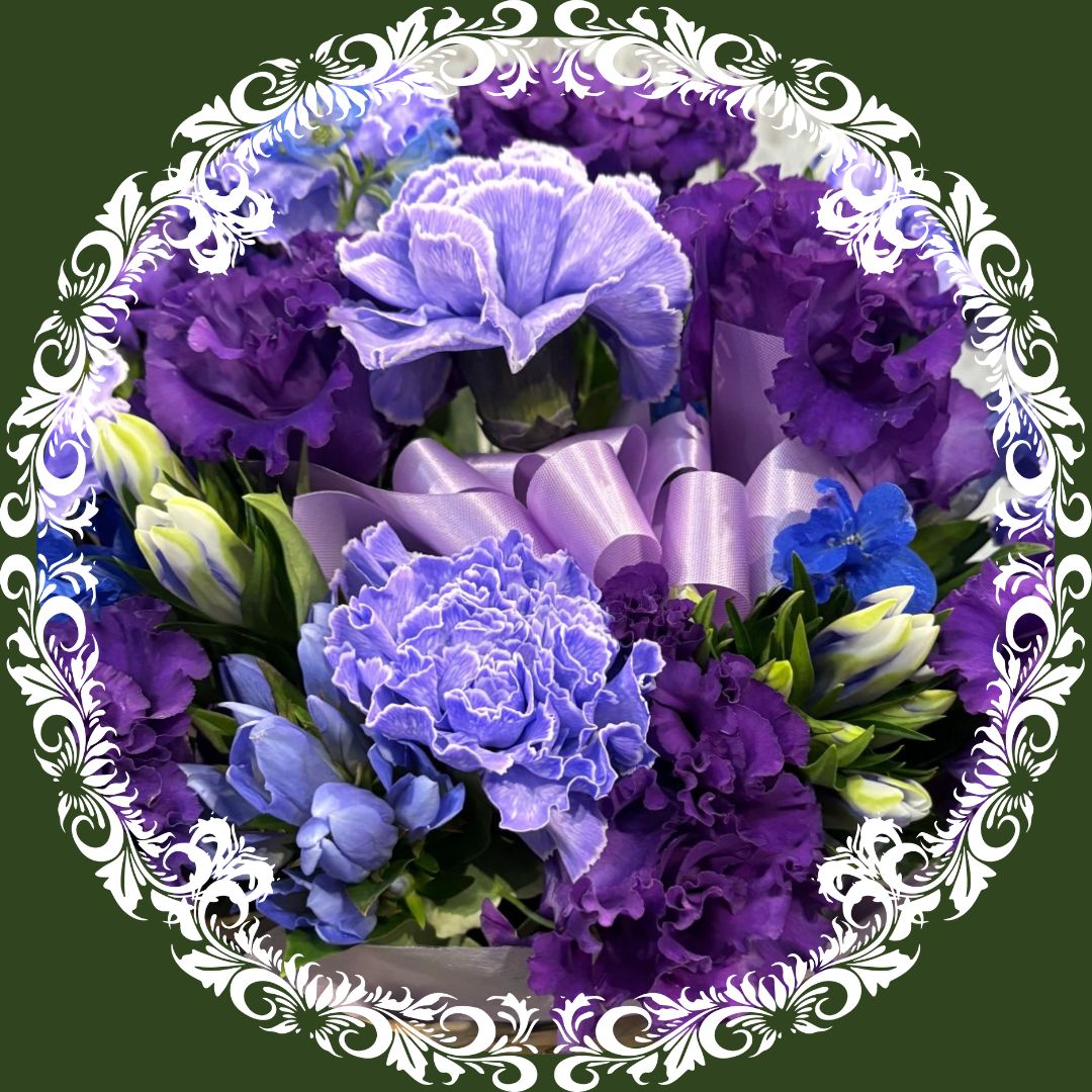 花束ブルー