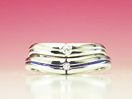 プラチナ　結婚指輪　紫
