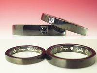 結婚指輪　ブラック