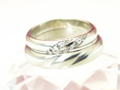 チタン　結婚指輪　流線形
