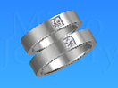 結婚指輪 百合　紋章