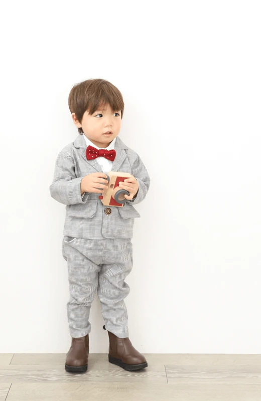 写真工房ぱれっと札幌西店の七五三衣装3歳男の子タキシード(2)