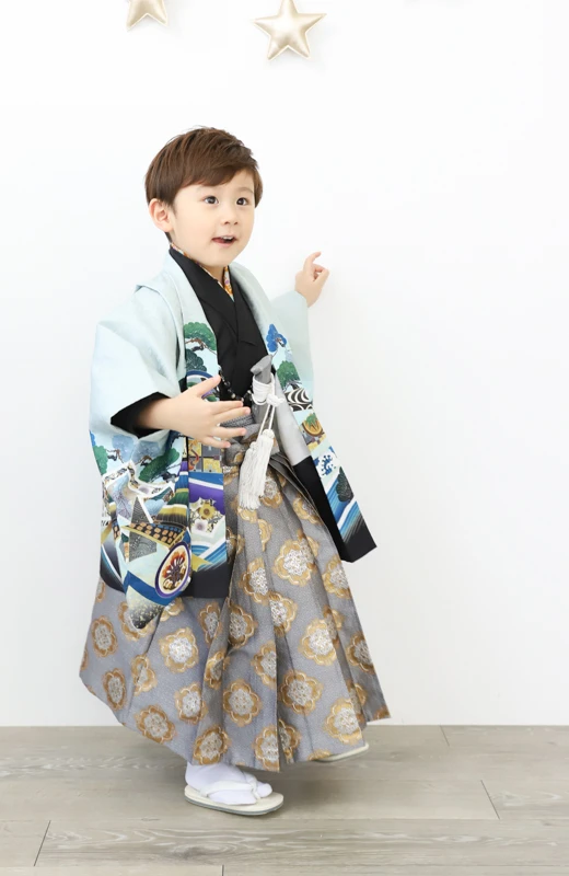 写真工房ぱれっと札幌西店の七五三衣装3歳男の子和装(9)