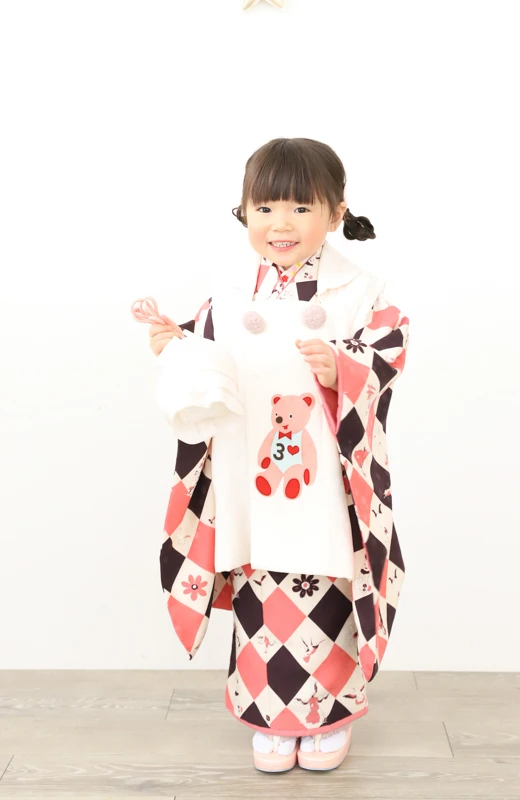 写真工房ぱれっと札幌西店の七五三衣装3歳女の子和装(01)