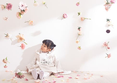 七五三写真flower natural