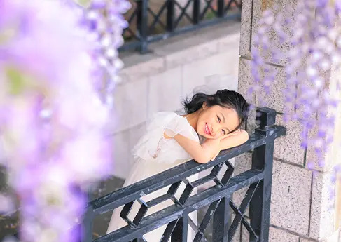 七五三写真Summer Garden Walk〜Wisteria〜